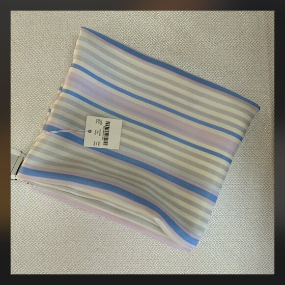 J.Crew 100% Silk Infinity Scarf NWT | Pastel Stripes Lightweight Luxe - Picture 2 of 7
